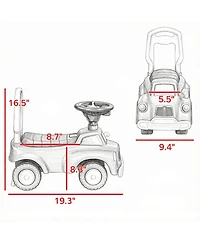 Sevorley Toddler Foot-to-Floor Fire Truck Ride-On with Horn, Music and Storage, Ages 18-36 Months