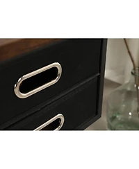 Streamdale Furniture 63" Modern Computer Desk with 2 Drawers and Metal Frame