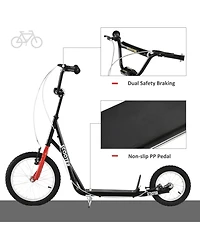 Sevorley Adjustable Handlebar Kick Scooter with All-Terrain Tires and Non-Slip Deck, Ages 3+