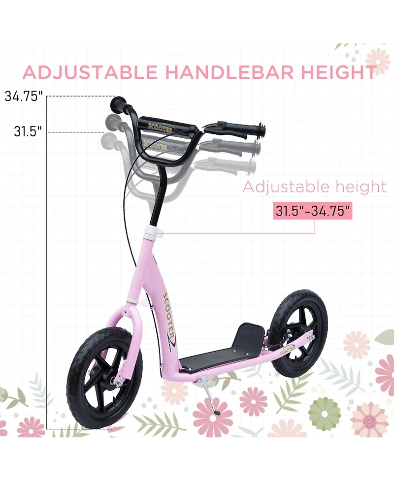 Sevorley Kids Kick Scooter with Adjustable Handlebar and All-Terrain Tires, Ages 5-12