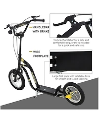 Sevorley Kids Kick Scooter with Adjustable Handlebar, All-Terrain Tires and Non-Slip Deck, Ages 3+
