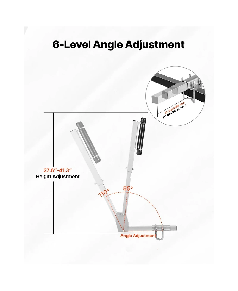 Sugift 2Pieces Boat Trailer Guides 27.6-41.3 in Height Adjustable with Smooth Rollers for Over 16 in Boats