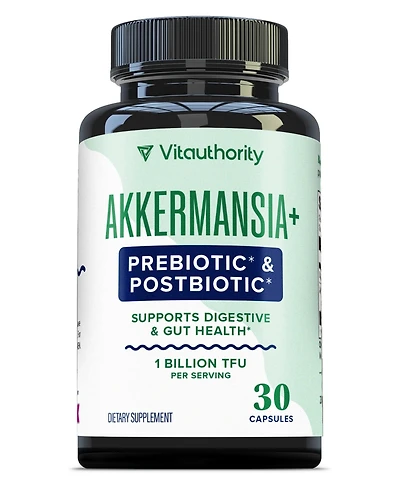 Vitauthority Akkermansia Plus Women's Probiotic and Prebiotic Capsules, 30 Count