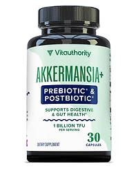 Vitauthority Akkermansia Plus Women's Probiotic and Prebiotic Capsules, 30 Count