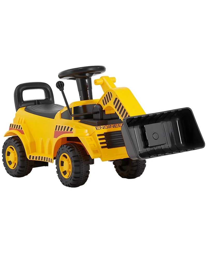 Sugift Foot to Floor Excavator Ride-On Push Car, 55 lb. Capacity, Ages 19 to 36 Months