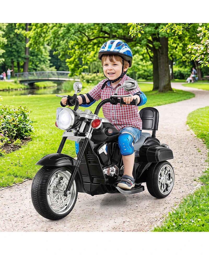 Gymax Kids 6V Battery-Powered 3-Wheel Electric Motorcycle, 66 lbs. Max Load, Ages 3+