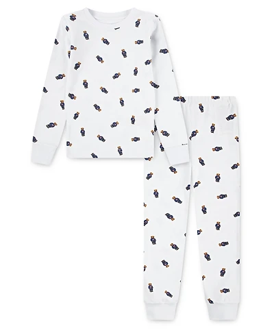 Polo Ralph Lauren Boys' 4-7 Cotton Rib Long-Sleeve Top and Joggers, 2-Piece Pajama Set