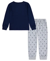 Polo Ralph Lauren Boys' 4-7 Long-Sleeve T-Shirt and Printed Joggers, 2-Piece Pajama Set