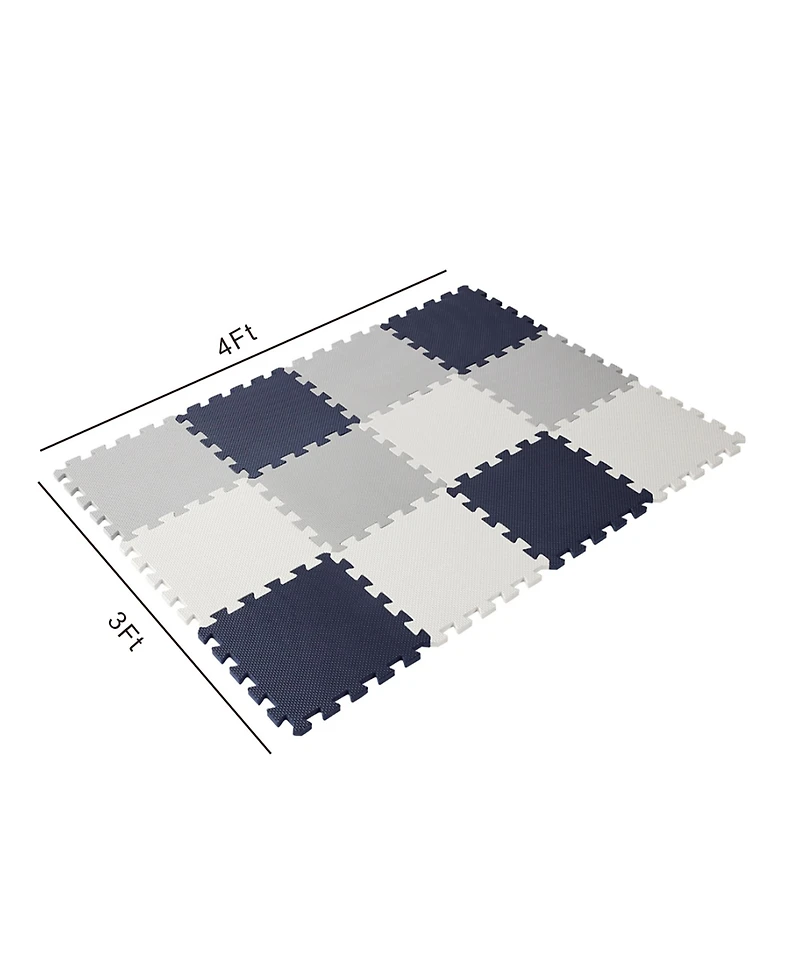 Easy Playhouse Interlocking Foam Tile Playmat, 12-Piece