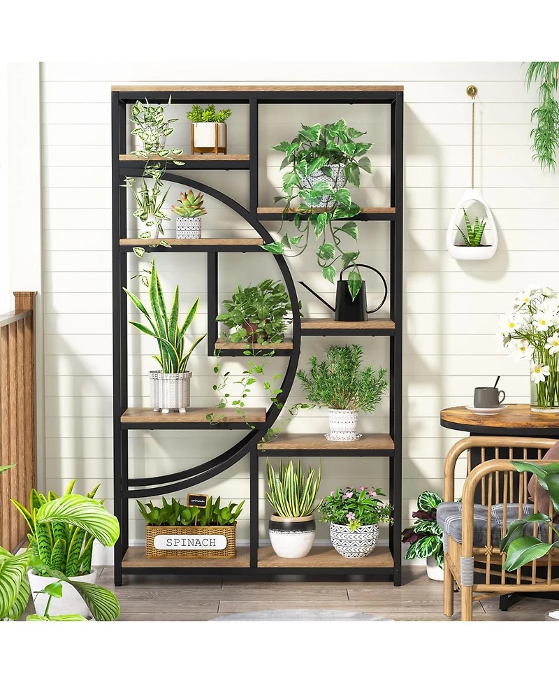 Tribesigns 5-Tier Industrial Bookshelf with 9 Shelves