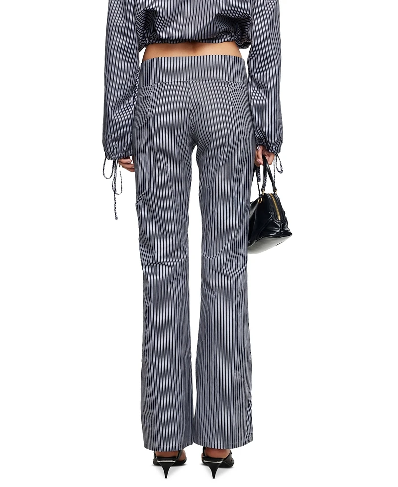 Lioness Women's Totti Wide-Leg Stripe Pants
