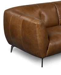 Avori Leather 3-Piece L-Shaped Sofa, Macy's Exclusive