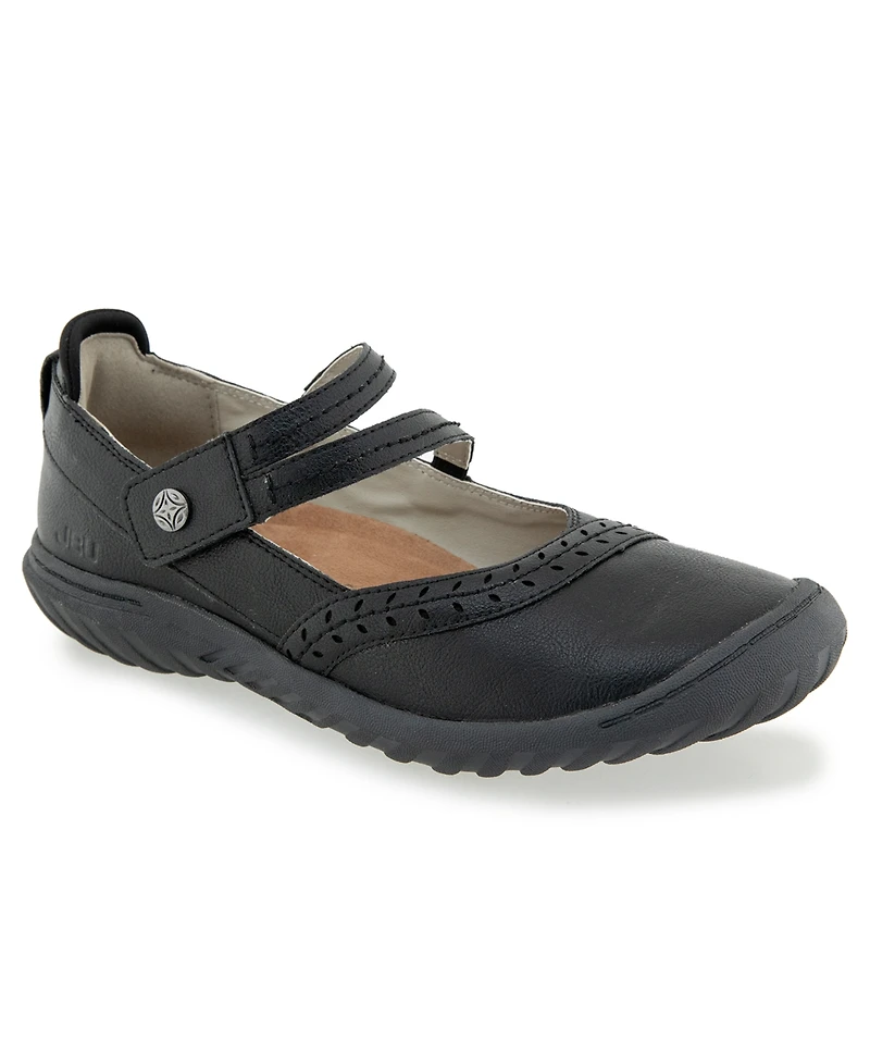 Jbu Women's Adeline Mary Jane Round Toe Flats