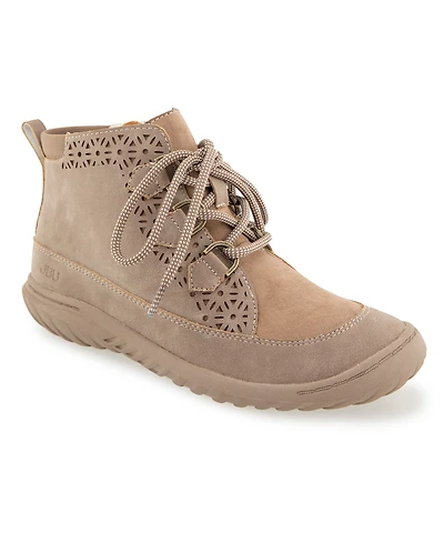 Jbu Women's Roxanne Water-Resistant Lace-Up Casual Booties