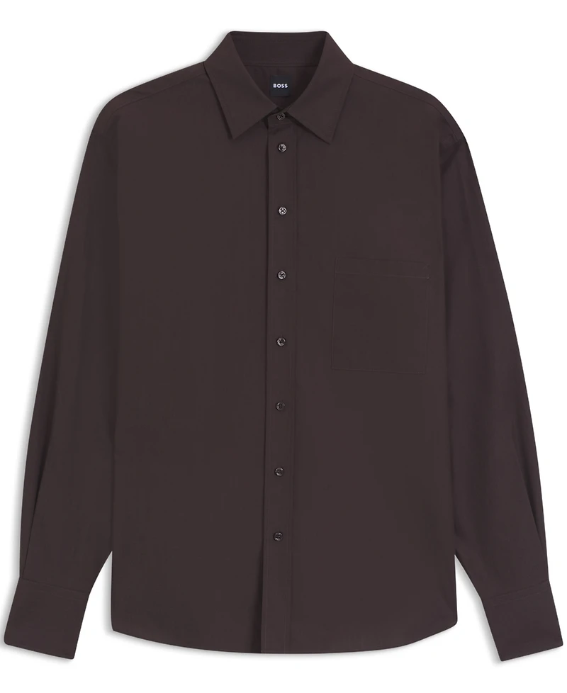Boss by Hugo Women's Oversized-Fit Point Collar Blouse