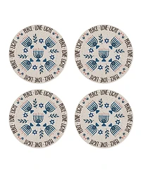 Avanti Peace Love Woven Braided Round Placemats, Set of 4