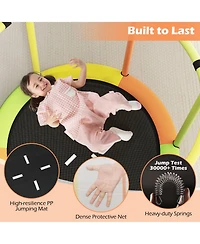 55" Kids Trampoline Gift for 3-6 Years Old Boys and Girls