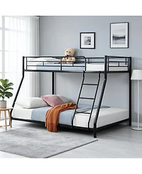 Streamdale Furniture Modern Space-Saving Stacked Metal Bed Frame, Noise-Free, Easy Assembly