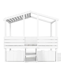 Streamdale Furniture Twin House Loft Bed with Stairs and Storage Drawers