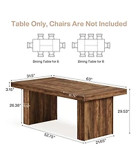 Tribesigns 63 Inches Farmhouse Dining Table for 6,Modern Kitchen Table