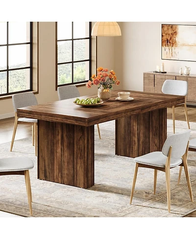 Tribesigns 63 Inches Farmhouse Dining Table for 6,Modern Kitchen Table