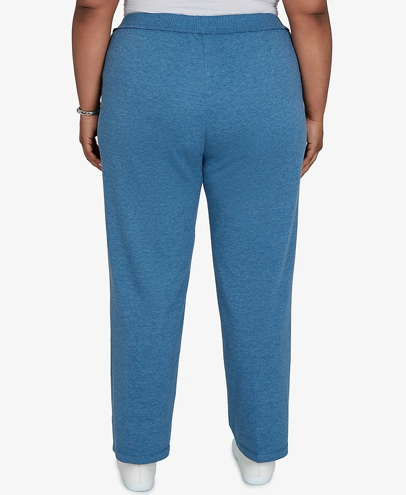 Alfred Dunner Plus Pull-On Elastic Waist Mid-Rise Denim Pants