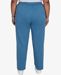 Alfred Dunner Plus Pull-On Elastic Waist Mid-Rise Denim Pants