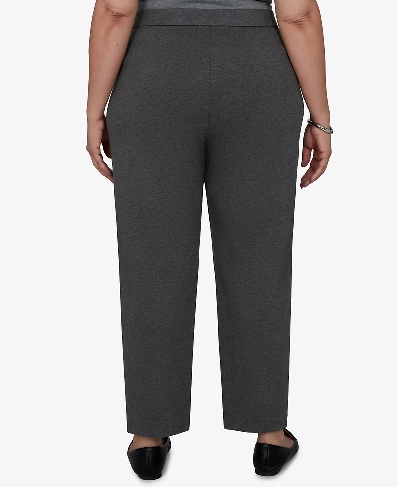 Alfred Dunner Plus Pull-On Mid-Rise Ankle Pants