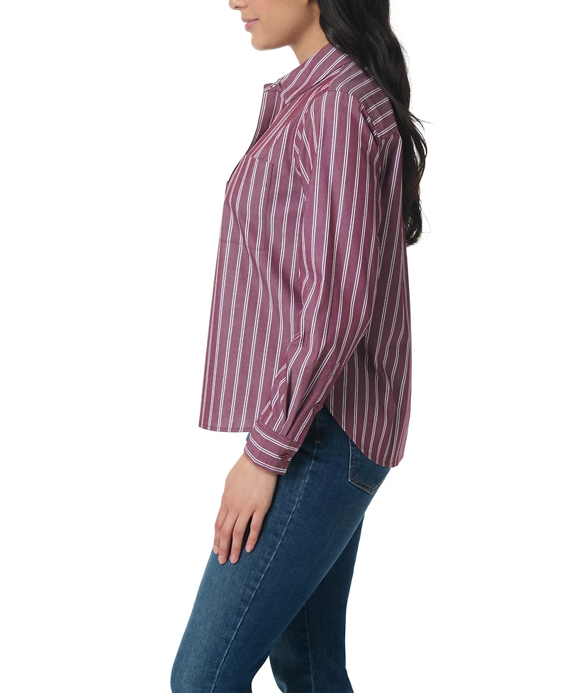 Gloria Vanderbilt Women's Livia Long-Sleeve Point-Collar Shirt