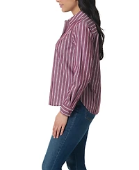 Gloria Vanderbilt Women's Livia Long-Sleeve Point-Collar Shirt