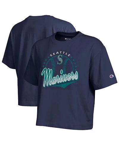 Champion Women's Seattle Mariners Distressed Oversized T-Shirt