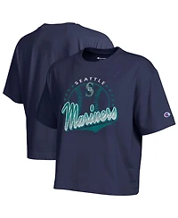 Champion Women's Seattle Mariners Distressed Oversized T-Shirt