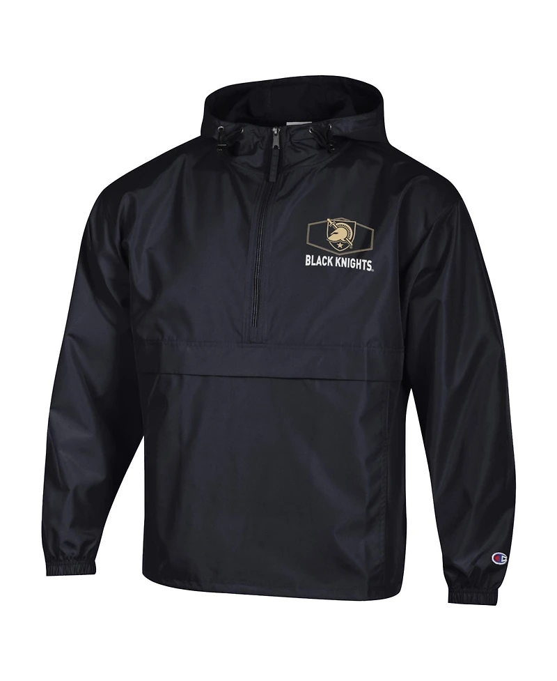 Champion Men's Black Army Knights Delay Packable Half-Zip Jacket