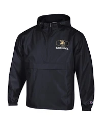 Champion Men's Black Army Knights Delay Packable Half-Zip Jacket