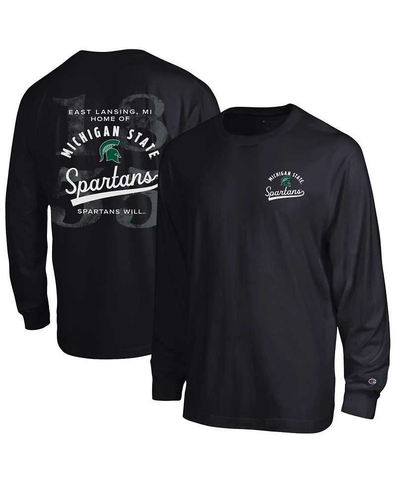 Champion Men's Michigan State Spartans Laminated All-Star Long-Sleeve Relaxed-Fit T-Shirt
