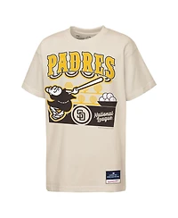 Mitchell & Ness Big Boys and Girls Cream San Diego Padres Step Back Up Mascot T-Shirt