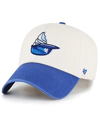 '47 Brand Men's Natural Los Angeles Dodgers Single Swirl Ice Cream Helmet 2.0 Clean Up Adjustable Hat