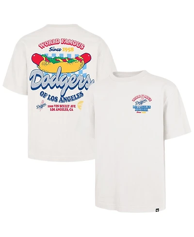 '47 Brand Men's Cream Los Angeles Dodgers Glizzy T-Shirt