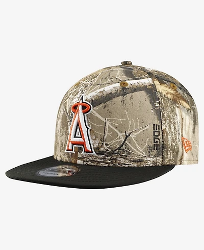 New Era Men's Camo Los Angeles Angels Realtree Orange Pop 9FIFTY Snapback Hat