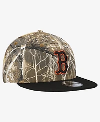 New Era Men's Camo Boston Red Sox Realtree Orange Pop 9FIFTY Snapback Hat