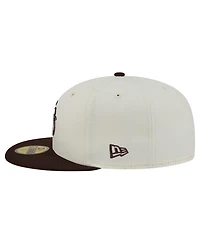 New Era Men's White/Brown San Diego Padres Blossom 59FIFTY Fitted Hat