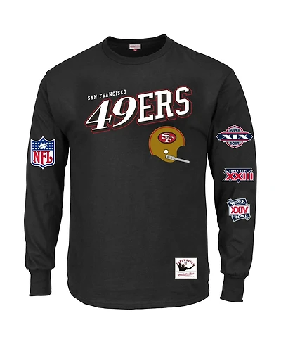 Mitchell & Ness Men's Black San Francisco 49ers Big & Tall Training Camp Long Sleeve T-Shirt