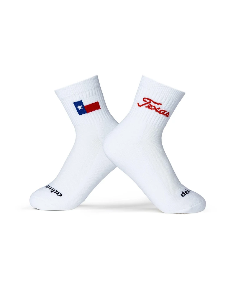 Del Campo Men's & Women's Texas Longhorns Quarter-Length Ribbed Crew Socks