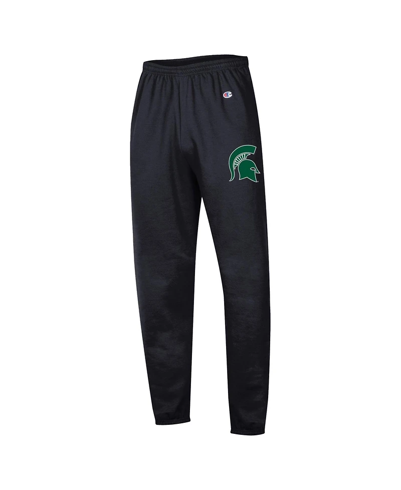 Champion Men's Black Michigan State Spartans Powerblend Banded Fleece Sweatpants