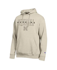 Champion Men's Nebraska Huskers All-Star Neutral Stack Fleece-Lined Pullover Hoodie