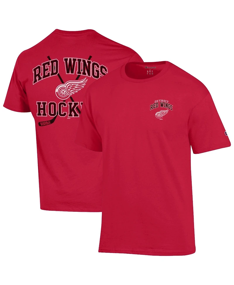 Champion Men's Detroit Red Wings Stick With It Oversized-Graphic T-Shirt