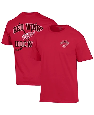 Champion Men's Detroit Red Wings Stick With It Oversized-Graphic T-Shirt