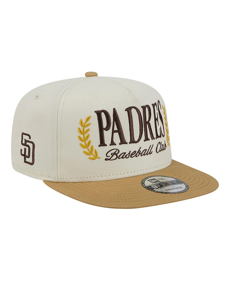 New Era Men's Cream San Diego Padres Club 9FIFTY A-Frame Snapback Hat