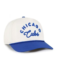 '47 Brand Men's Natural/Royal Chicago Cubs Rope Script Hitch Adjustable Hat