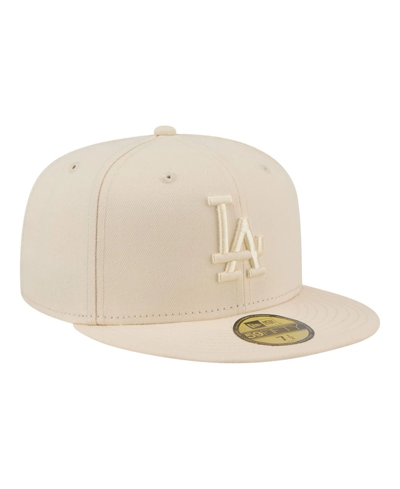 New Era Men's Cream Los Angeles Dodgers Color Pack 59FIFTY Fitted Hat